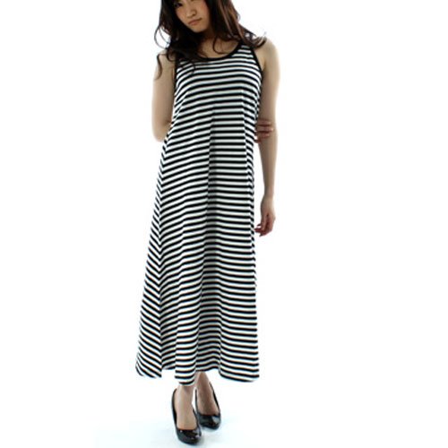 ナッティ(Natty)タンクトップ　ボーダータンクマキシワンピース