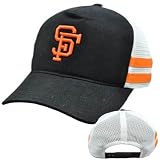 MLB San Francisco Giants Blk White Orange American Needle Snapback Mesh Hat Cap