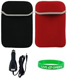41IapOgwTlL. SL160  ASUS Eee PC 1000HA 10 Inch Netbook Reversible Neorpene Sleeve Case with Car Charger