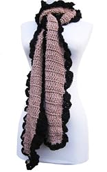 Handmade Fashion Crocheted Scarf - Parisian Nights (100% Crocheted By Hand)