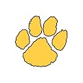 Paw Print Cheer Cheek Decal 100-pk. - Gold