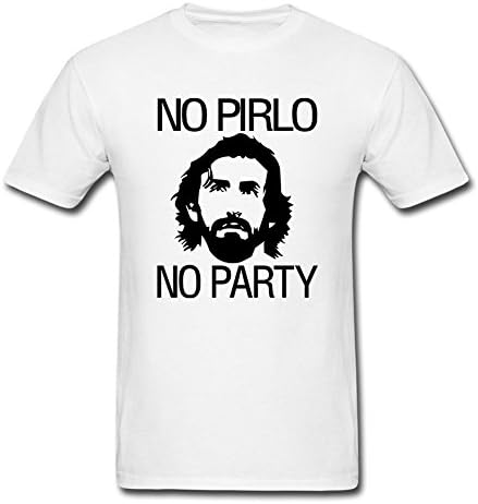 Men's No Pirlo No Party Andrea Juventus T-Shirt New