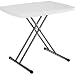 Lifetime� folding tables are constructed of high-density polyethylene, which is stronger, lighter 
and more durable than wood. This 30-in x 20-in personal table features a powder-coated, 
weather-resistant steel frame, built for indoor or outdoor use.