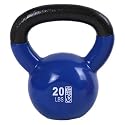 GoFit 20-Pound Blue Kettlebell with Vinyl Coating, Training DVD and Exercise Booklet