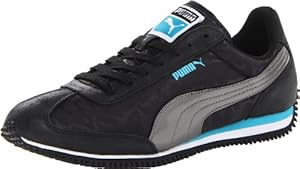 PUMA Whirlwind C Tennis Shoe (Little Kid/Big Kid),Black/Aged Silver,6.5 M US Big Kid