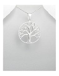 Tree Pendant Necklace In 92.5 Sterling Silver