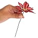 Pack of 12 Christmas Red Glitter Artificial Poinsettia Picks by Factory Direct Craft - Christmas Tree Decorations and Holiday Flower Arrangements (6 inches high)