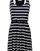 Awesome21 Line Striped Sleeveless Tank Racerback Long Maxi Dresses Navy Size L