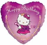Hello Kitty 18" Mylar Balloon Princess Happy Birthday - 3 Balloons