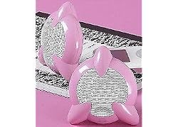 Universal iPod/MP3 Stereo Speakers in Pink. Compatible with iPod Classic 1st - 6th Generations - iPod Mini 1st & 2nd Generations - iPod Nano 1st - 3rd Generations - iPod Shuffle 1st & 2nd Generations - iPod Touch Microsoft Zune Creative Zen and Sandisk Sansa