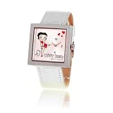 Montre Betty Boop bracelet fa&ccedil;on cuir argent&eacute;