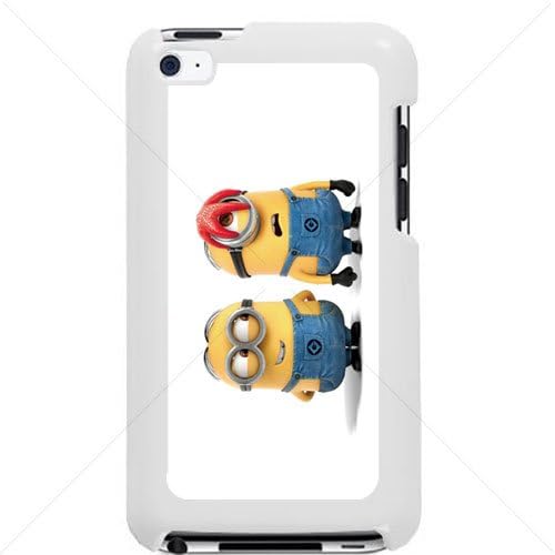 Despicable Me Minions Apple iPod Touch iTouch 4th Generation Hard Plastic Black or White cases (White)