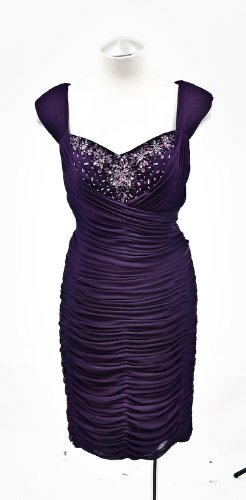 Xscape Plum Sheared Sheath Dress