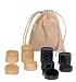 WE Games Wood Checkers with Stackable Ridge - Black and Natural Wood - Approx.1.06 inches in Diameter