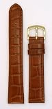 Men's Alligator Grain Watchband Tan 18mm Watch Band