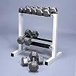 Hex Dumbbell 5-20 Lb 4 Pairs 100 Lbs with 'A' Shape Rack