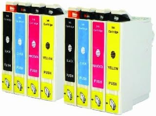 8 Pack Replacing Remanufactured Ink Cartridge for Epson 252 T252XL (2 Black, 2 Cyan, 2 Magenta, 2 Yellow) Compatible With WorkForce WF-3620 WF-3640 WF-7110 WF-7610 WF-7620 WorkForce Pro WF-5190 WF-5620 WF-5690 Printer