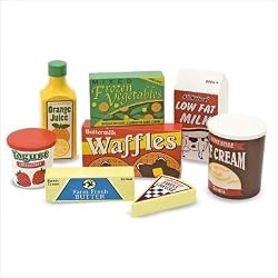 Melissa Doug 4076 Wooden Fridge Food Set