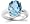 Sterling Silver Oval Blue Topaz Ring, Size 6