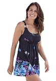 Woman Within Plus Size 2-piece border print swimdress by Swim 365