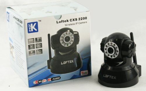 Genuine LOFTEK Brand CXS 2200 pan(270)/tilt(120)wireless/wired Dual Audio Alarm Ip camera with day/night version,easy installation