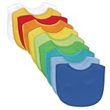 green sprouts 10 Pack Waterproof Absorbent Terry Bibs, Girls