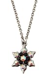 Michal Negrin Silver Star Anhanger mit Round Black and White Swarovski Crystals