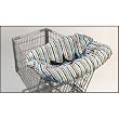 Shopping Cart and High Chair Cover- Chocolate/Aqua Dots