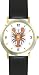 Lobster No.1 Animal - WATCHBUDDY&reg; DELUXE TWO-TONE THEME WATCH - Arabic Numbers - Black Leather Strap-Size-Large ( Men's Size or Jumbo Women's Size )