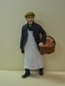 Dolls House Resin Doll Baker with bread basket
