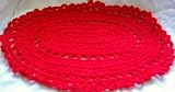 Christmas Traditions, Holiday Winter Home Decor, Crochet Place Mat Placemat Red