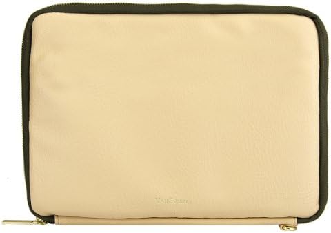 VanGoddy Irista ECO Leather Sleeve for Chromo / Chuwi / Tagital / Prontotec 7 to 8" Tablets (Tan & Olive Green)