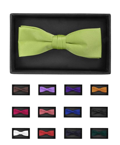 Boy's Poly Satin Banded Bow Ties
