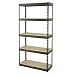 Gorilla Rack GR6-3414-5-IMP 5-Shelf 34-by-14-by-72-Inch Shelving Unit, Black