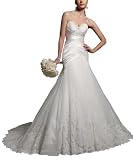GEORGE BRIDE Sweetheart A-line Princeless Taffeta Wedding Dress Size 8 Ivory
