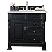 Brookfield 36" Antique Black Single Vanity w/ Drawers with 4 CM Santa Cecilia Granite Top