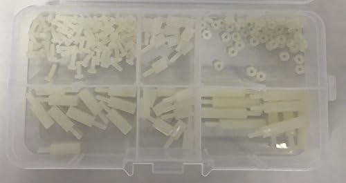 Taken by RC 160pcs/box M2 Length 5mm Nylon Hex Thread Standoff Spacers Screw/ Nut Assortment Kits Plastic Screws M2*6 TO M2*20