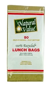 Natural Value Brown Lunch Bags