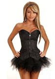 Board Room Babe Pinstripe Corset And Pettiskirt