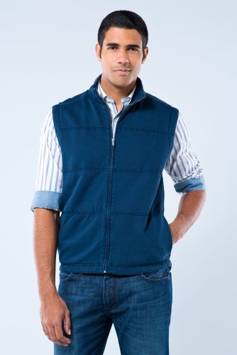 Padded Fleece Vintage Washed Sweatshirt Vest
