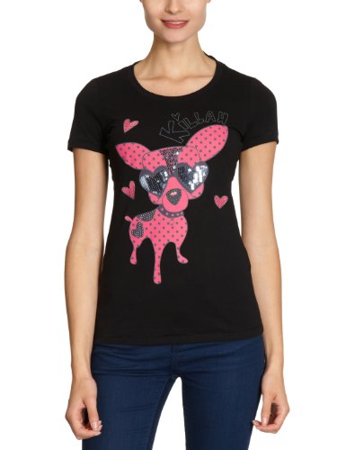 Killah Damen Shirt/ T-Shirt, Tierdruck S33800-JE9645-0-G06000, Gr. 38/40 (L), Schwarz G060 Preisvergleich