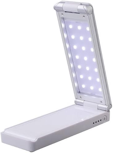 Metro Shop 3-in-1 Portable Multi Function Power Bank with Folding Desk Lamp for Phone/iPad/Tablet PC - White