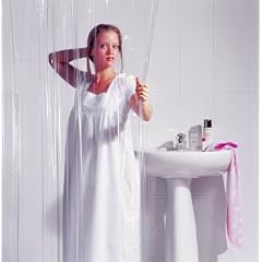 Batex DUSCHVORHANG 240x180 VINYL Durchsichtig Transparent