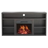 IMAGE OF Stonegate® Midtown Black Entertainment Center Electric Fireplace