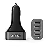 Anker 9.6A 48W 4ポート USB カーチャージャー 【PowerIQ搭載】 iPhone / iPad / Samsung Galaxy / Nexus /HTC / Motorola / Nokia等 (ブラック)