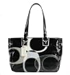 Coach Inlaid Signature Leather Gallery Bag Purse Tote 17127 Black