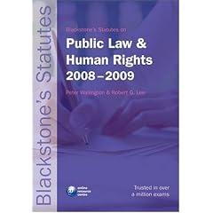 Blackstone's Statutes on Public Law and Human Rights 2008-2009 (Blackstone's Statute Book)