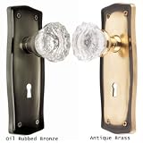 Grandeur Nostalgic Warehouse PRACRY Mortise Lock Satin Nickel Interior Door Locks Sets Prairie Plate With Crystal Knob With Keyhole Mortise & Passage & Privacy & Single Dummy Sets