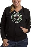 Minnesota Wild -Black- Women's Giant Logo Hooded Sweatshirt
