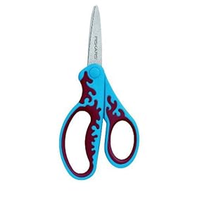 Fiskars 94337097 Kids 5-Inch Softgrip Left-Handed Pointed Scissors